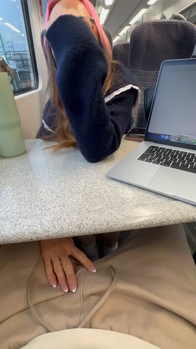 I couldn’t resist his dick on the train so convinced him to get it out for me