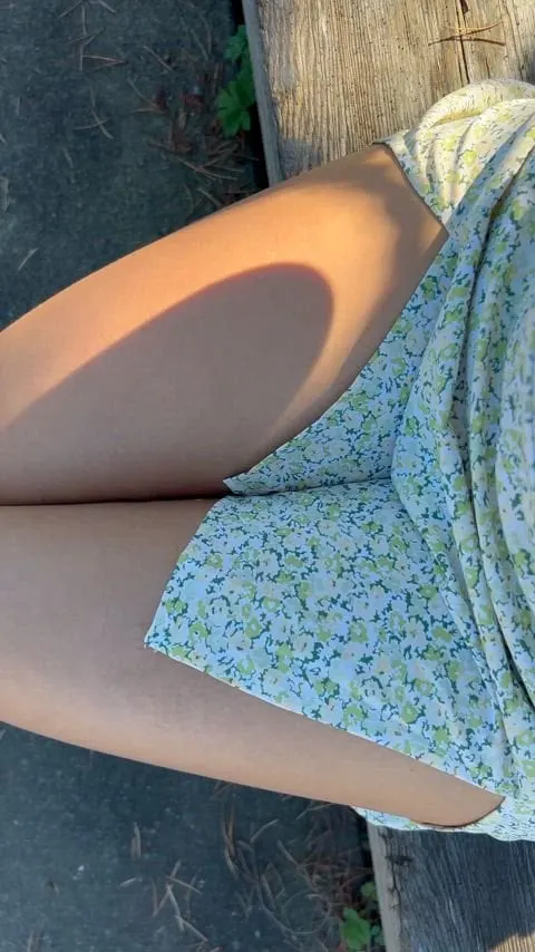 Never wearing panties under my dress….