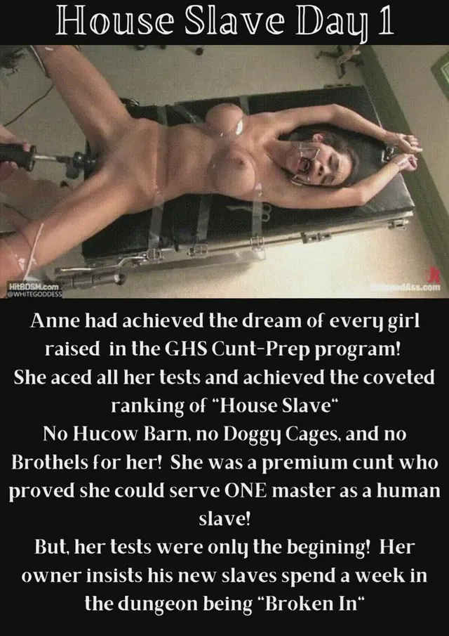 The first class of GHS Hucow Bred slave-girls have reached 18 and taken their tests! Graduation day #1