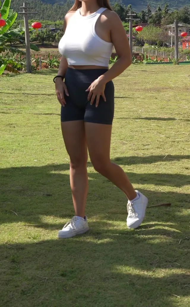 it's risky to flash at a tourist attraction, but also fun!