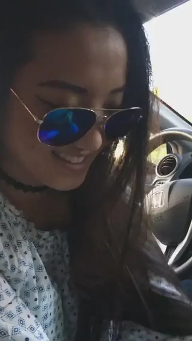 Asian baddie blowjob in car