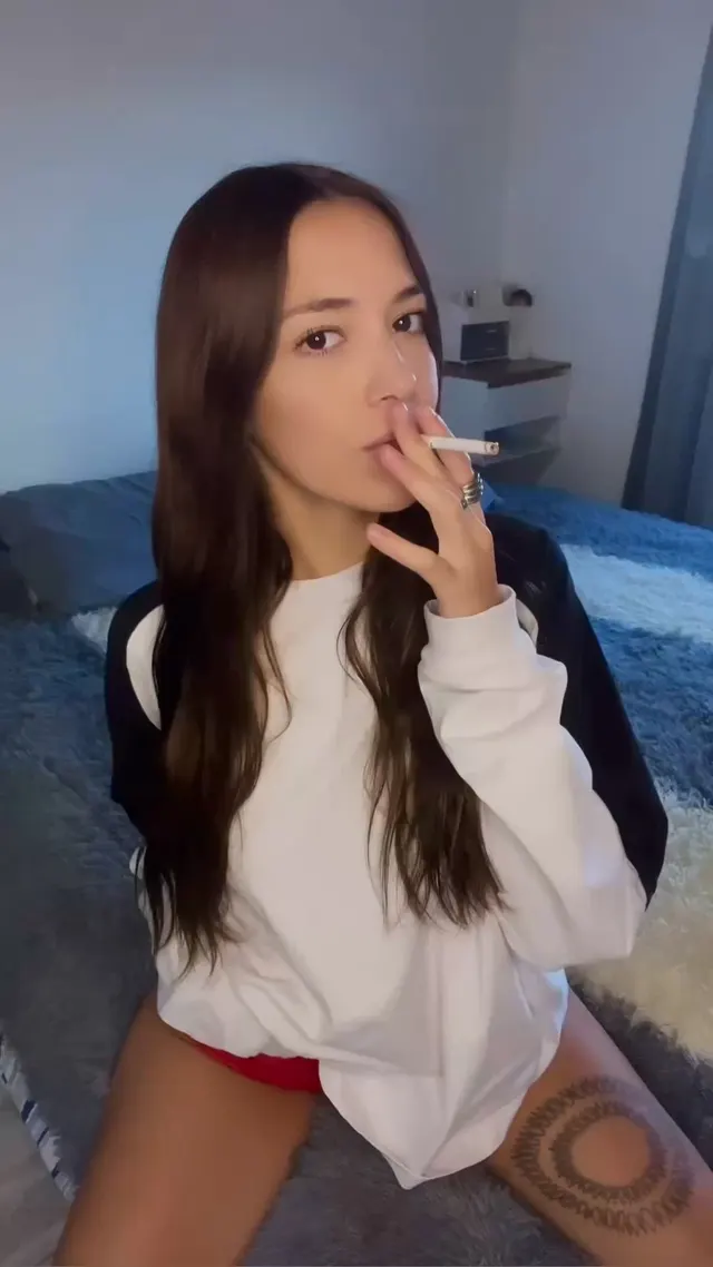 What a pleasure to smoke a cigarette while you watch me, isn't it?