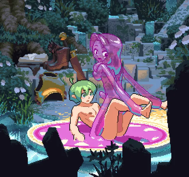  Pinned and milked by a slime girl~♥ 