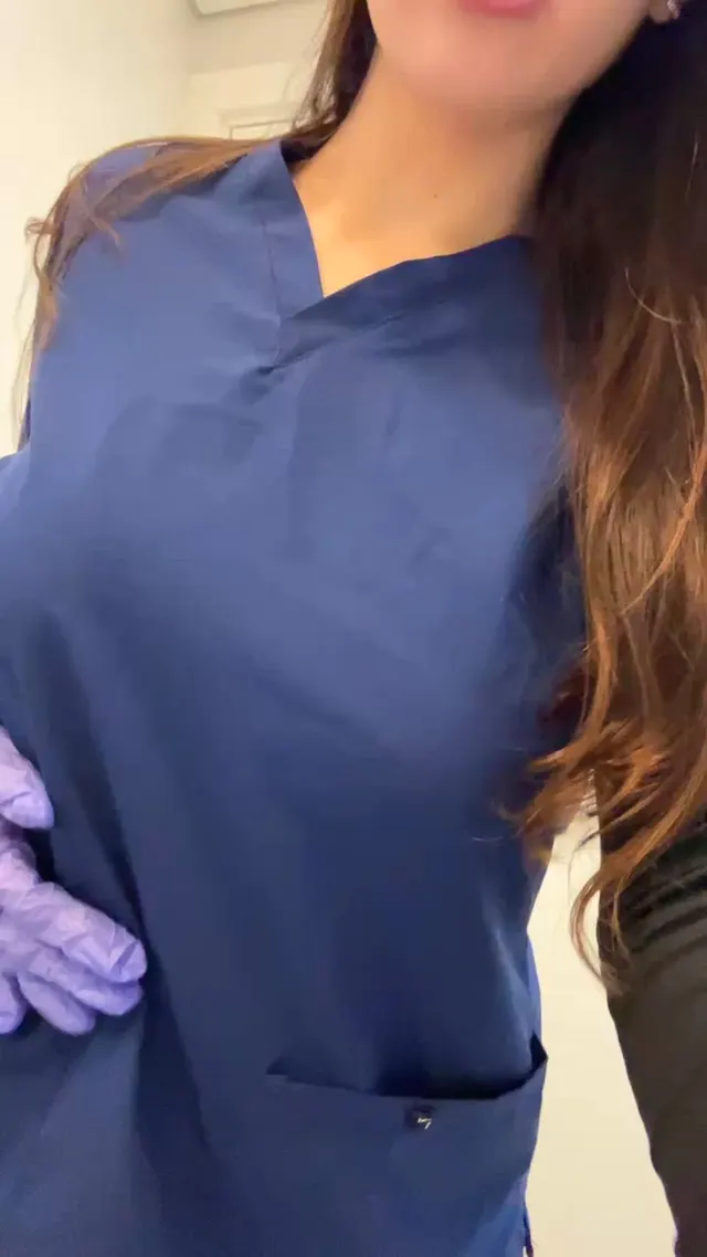 Average nurse practitioner with no bra and big boobs