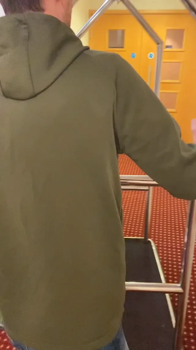 "Borrowed" the hotel luggage trolley for some in-room bondage with my chastity sub