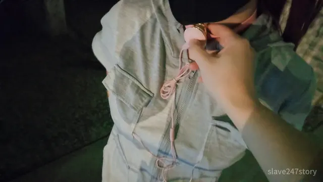 My nipples started shaking as the collar button was pressed outside… I couldn’t hide my shame [F]