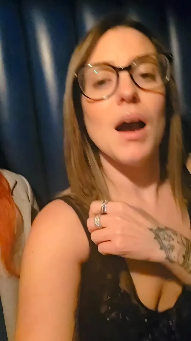 Selfie and getting my tits out in the bar