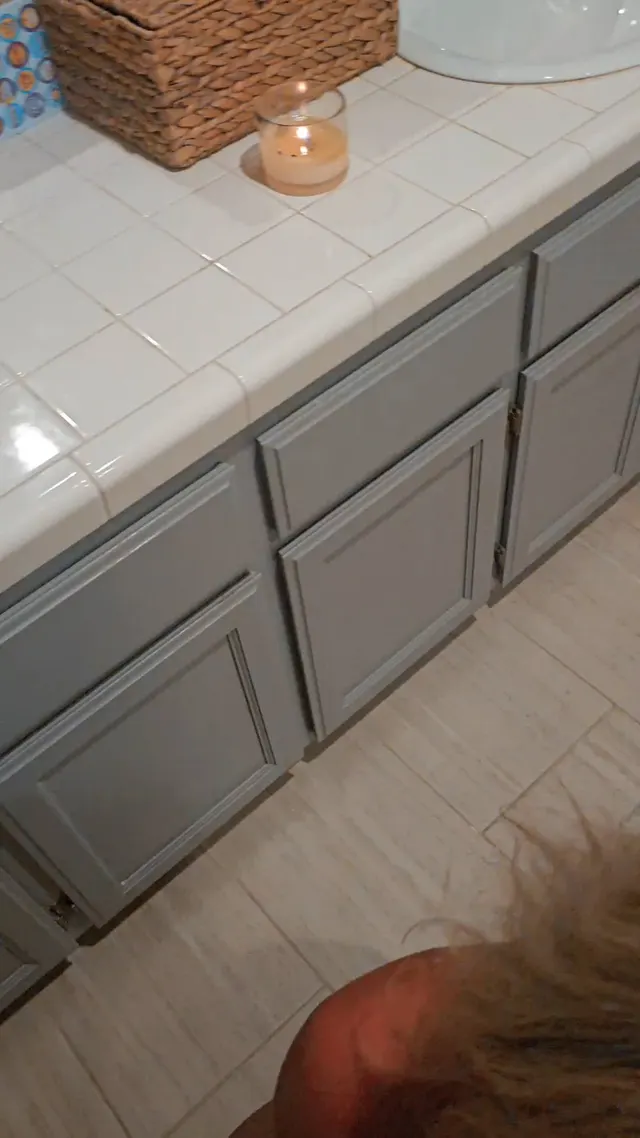 My slut wife surrendering her mouth before I hop into the shower...