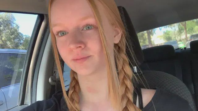 Just a little titty flash in the parking lot before school