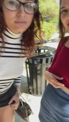 We like wearing skirts so I can easily do stuff like this in public