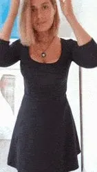 what does the black dress hide? =)