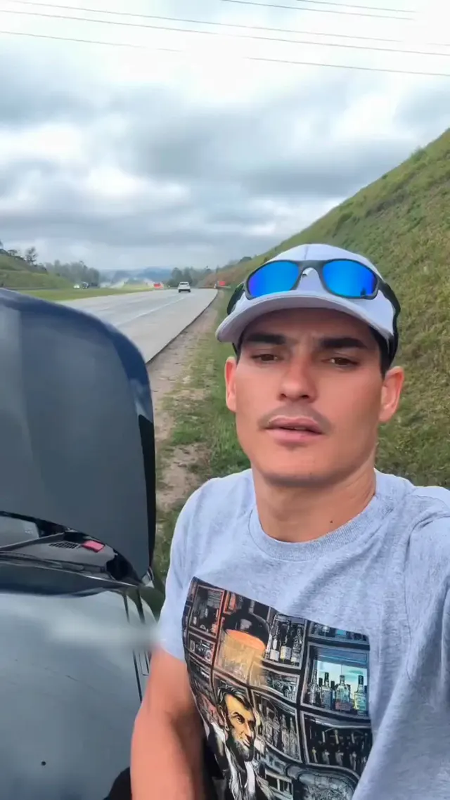 Servicing Car on highway