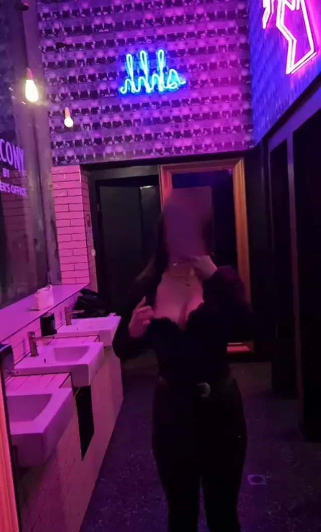 Caught flashing my tits in public