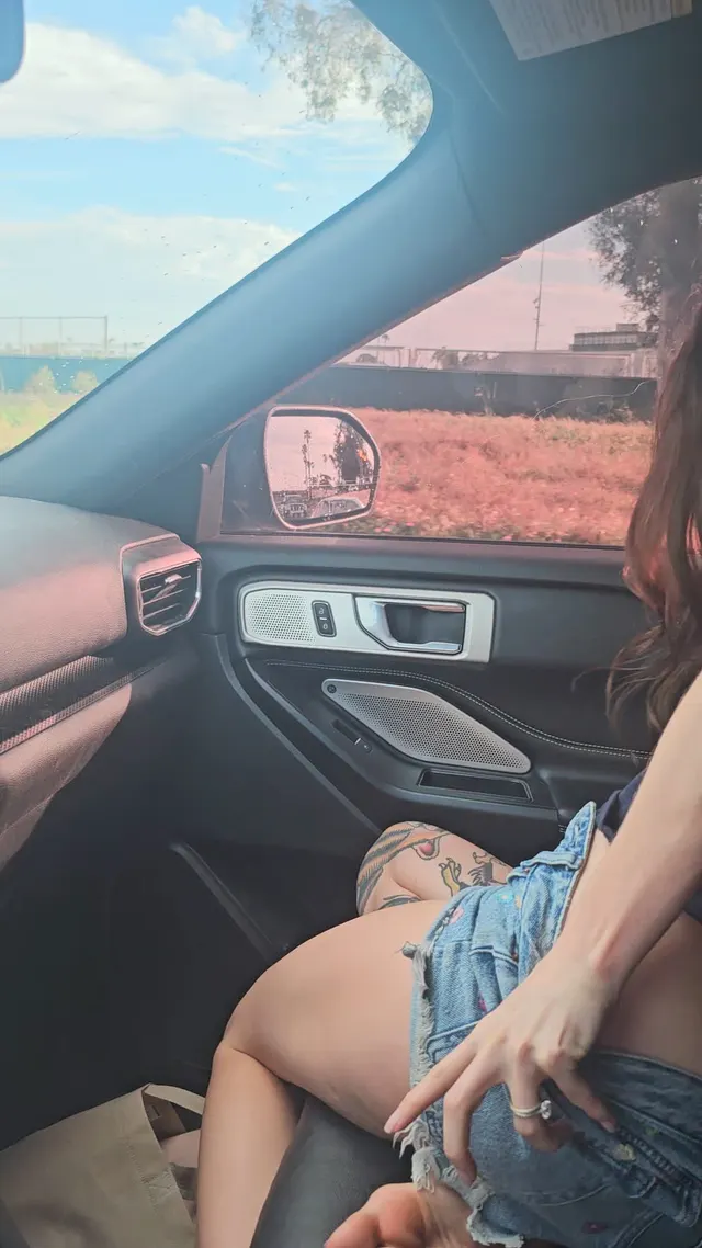 On my way to get my pussy filled and couldn't contain my excitement