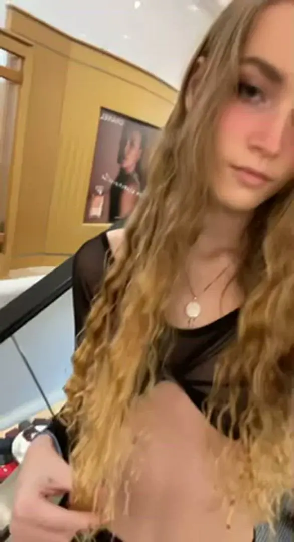 Hoping someone notices me on the escalator so I can ask them to feel how wet I am [f]