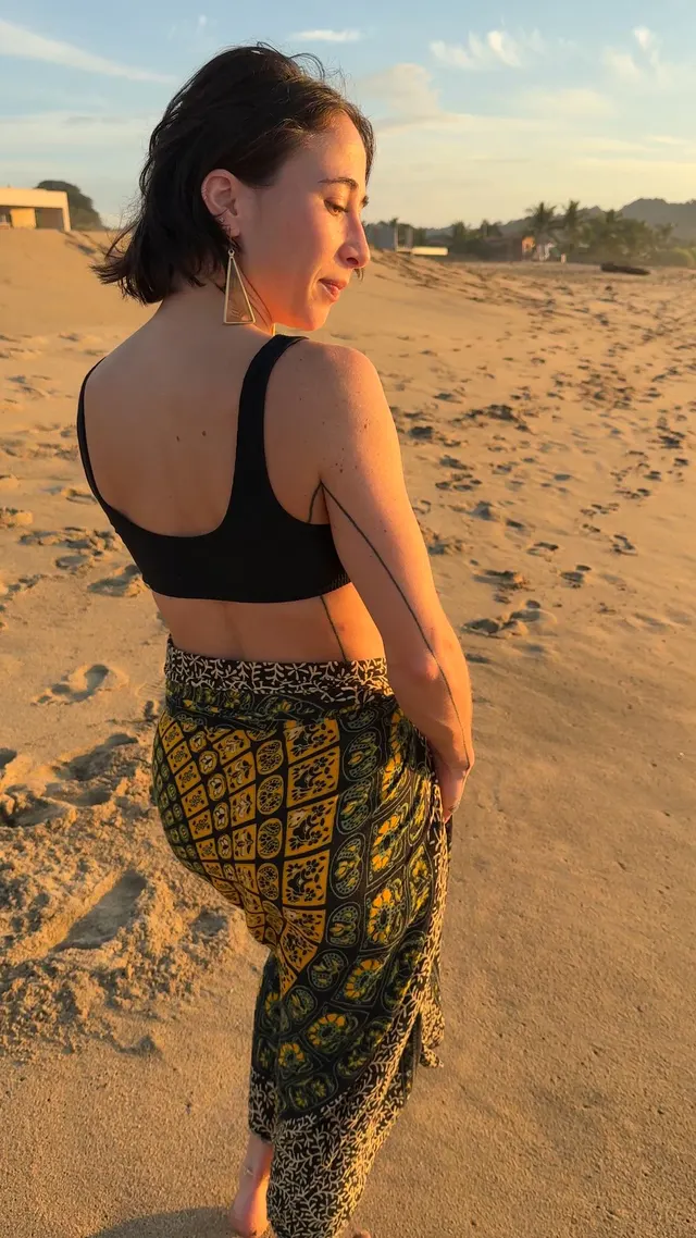 I got dared to walk the beach without my bikini bottoms