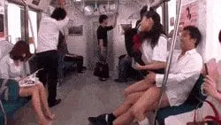 Daily life in Japanese Train
