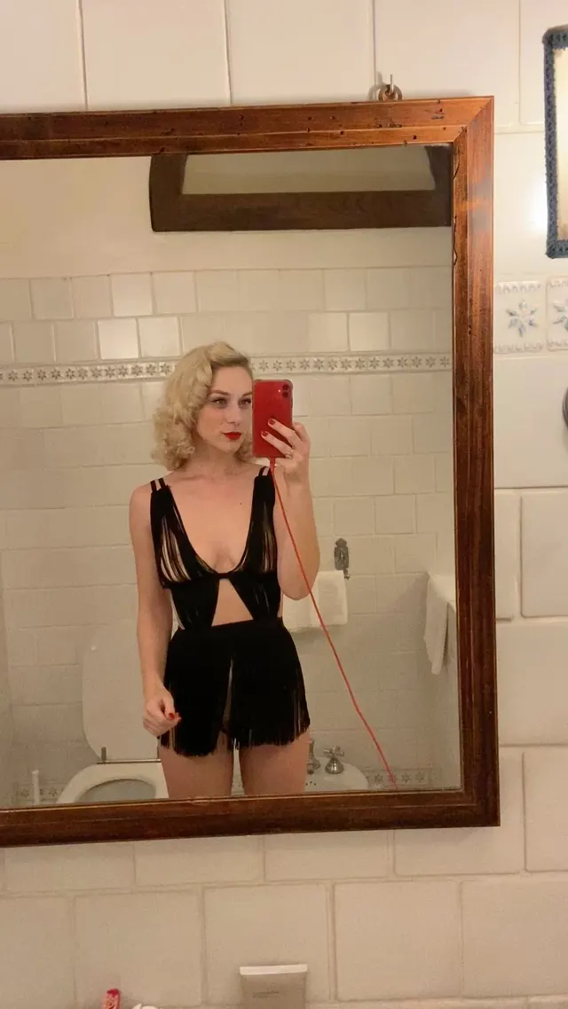 I had fun walking through the bar in this little number