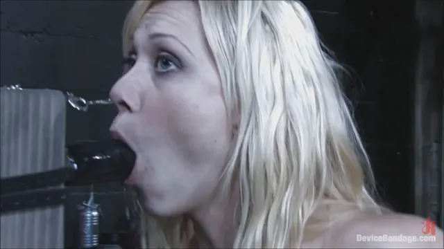 Forced blowjob training on tiptoes