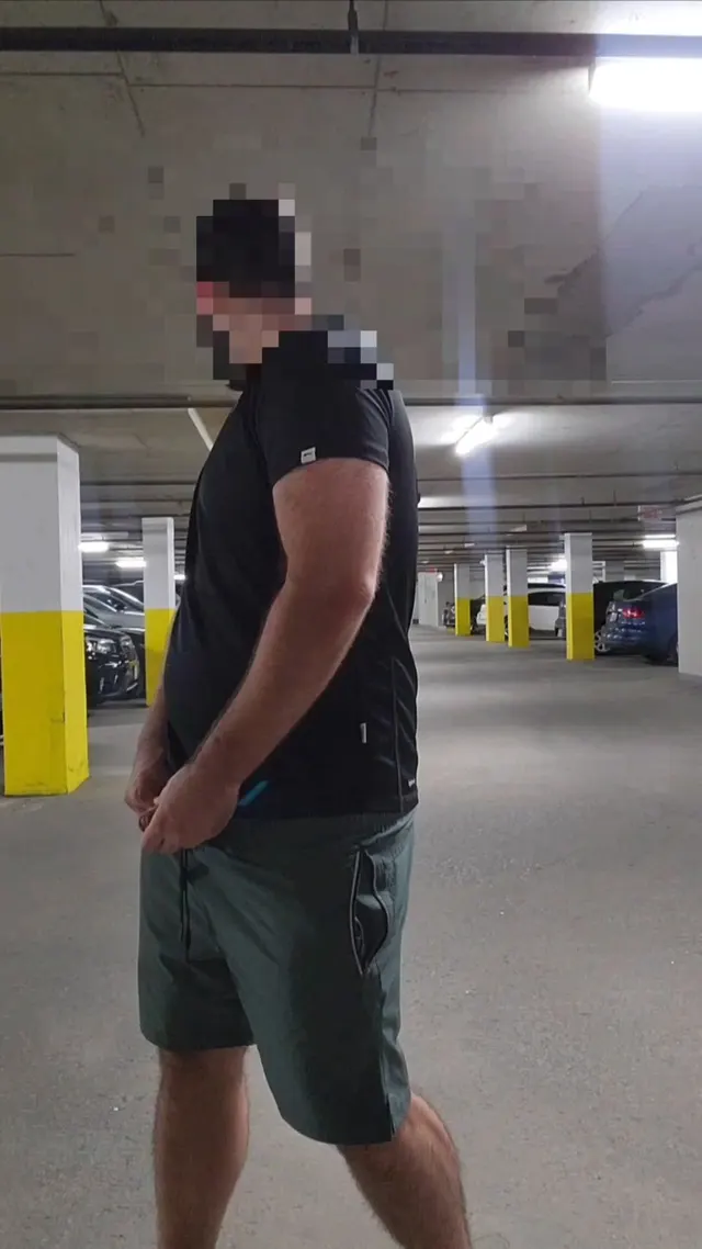 Dropping pants in the car park