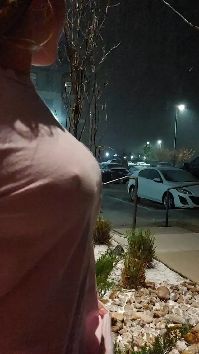 My nipples got pretty hard in the snow