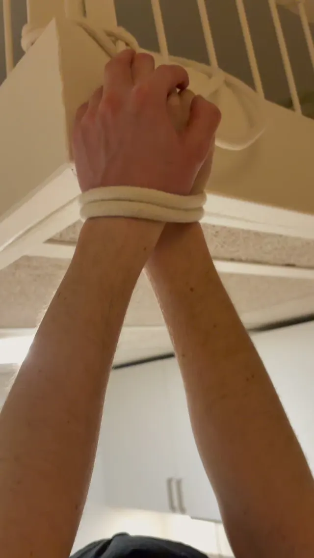 I was tied up for an hour and being kept on the edge 🥵 All I can do was to watch my body and cock being played with and to feel desperate to cum