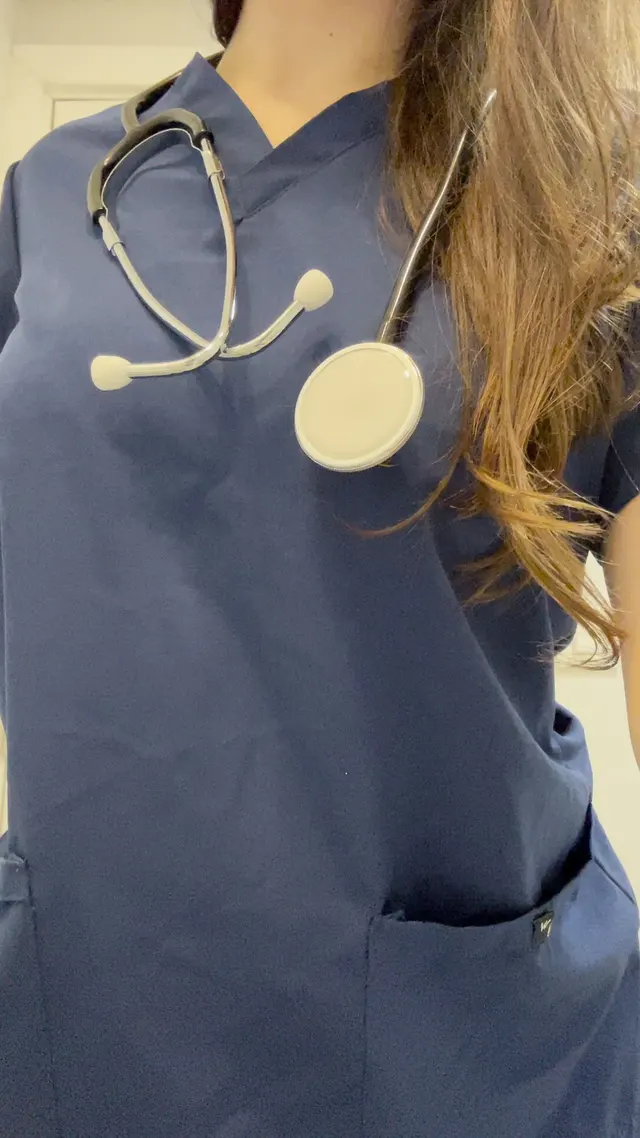 even bra is not able to hide latina nurse boobs