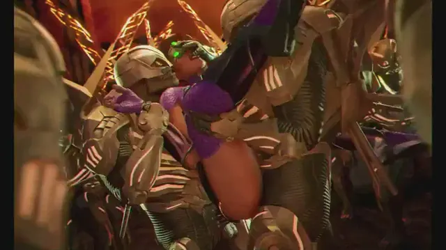 Starfire vs. One Hundred Parademons (FroggySfm, ImJustThatKinky, BritishKassVA) [DC]