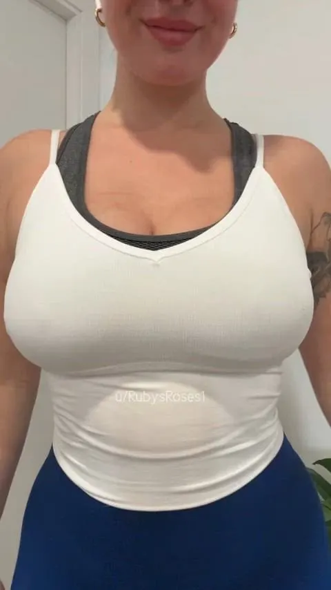 I need two sports bras to keep them contained 😳