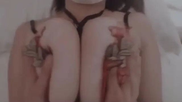 Squeezing my tits POV