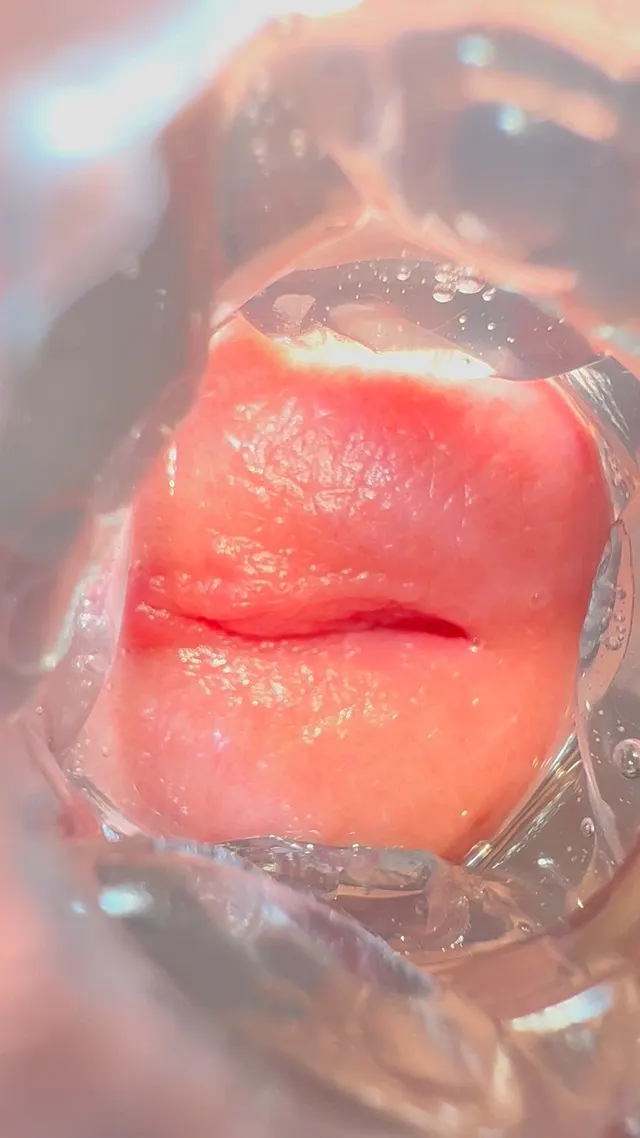 Closeup cumshot in a fleshlight