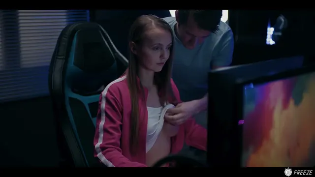 Cutie got hypnotized and later TITs squeezed