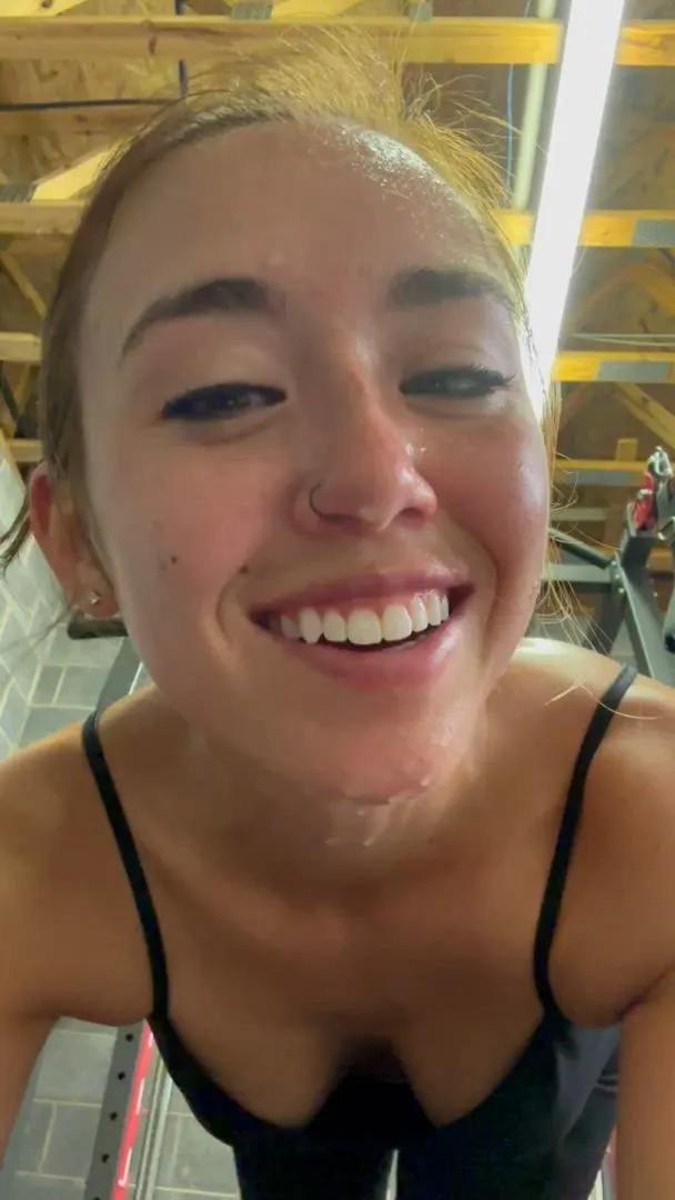 Pouring sweat by the end of my workout!