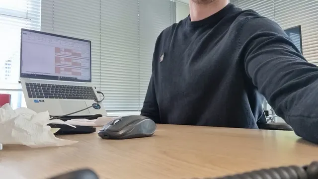 Couldnt hold it in after an entire day, many people were around still